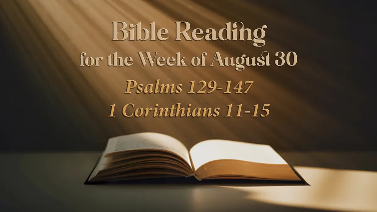 August 30 Weekly Bible Reading