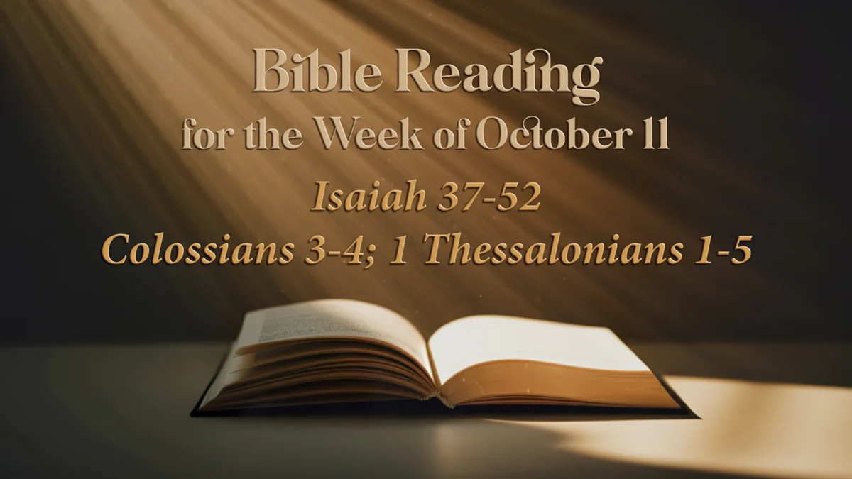 October 11 Weekly Bible Reading